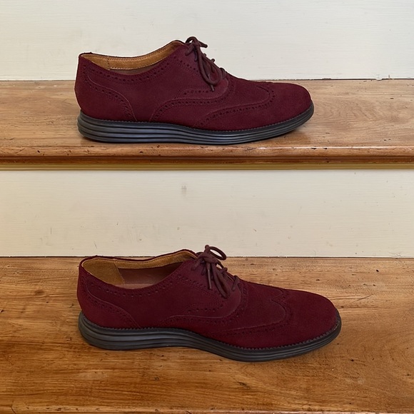 Cole Haan Men’s Cordovan Suede Wingtip Size 9.5 Shoes - Picture 2 of 6